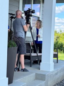 Tami filming with Meta